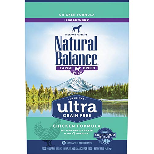 Natural Balance Original Ultra Grain Free Large Breed Bites Dog Food, Chicken Formula, 11 Pounds
