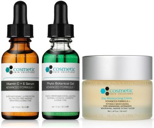 Prevent | Lighten & Hydrate | Moisturizer | 3 Kit Collection - Highest Quality Topical Antioxidants, Includes Supreme Serum CE (1 oz), Supreme Phyto + Gel (1 oz), Moisturizer (50g), AM Regimen