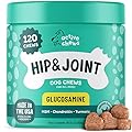 Glucosamine for Dogs Soft Chews 120 ct - Hip and Joint Supplement for Dogs with Chondroitin, Turmeric & MSM - Dog Joint Supplement + Vitamin E for Small, Large Breed & Senior Dogs Mobility Support