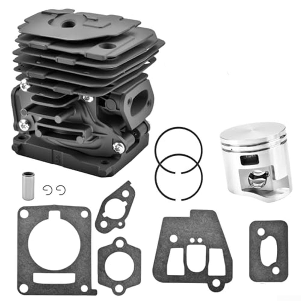 Spelonify Kit de pistón de cilindro de acero con juntas para desbrozadora FS240, FS240C, FS240R, FS360C, FS361C, piezas de reparación de motor de repuesto