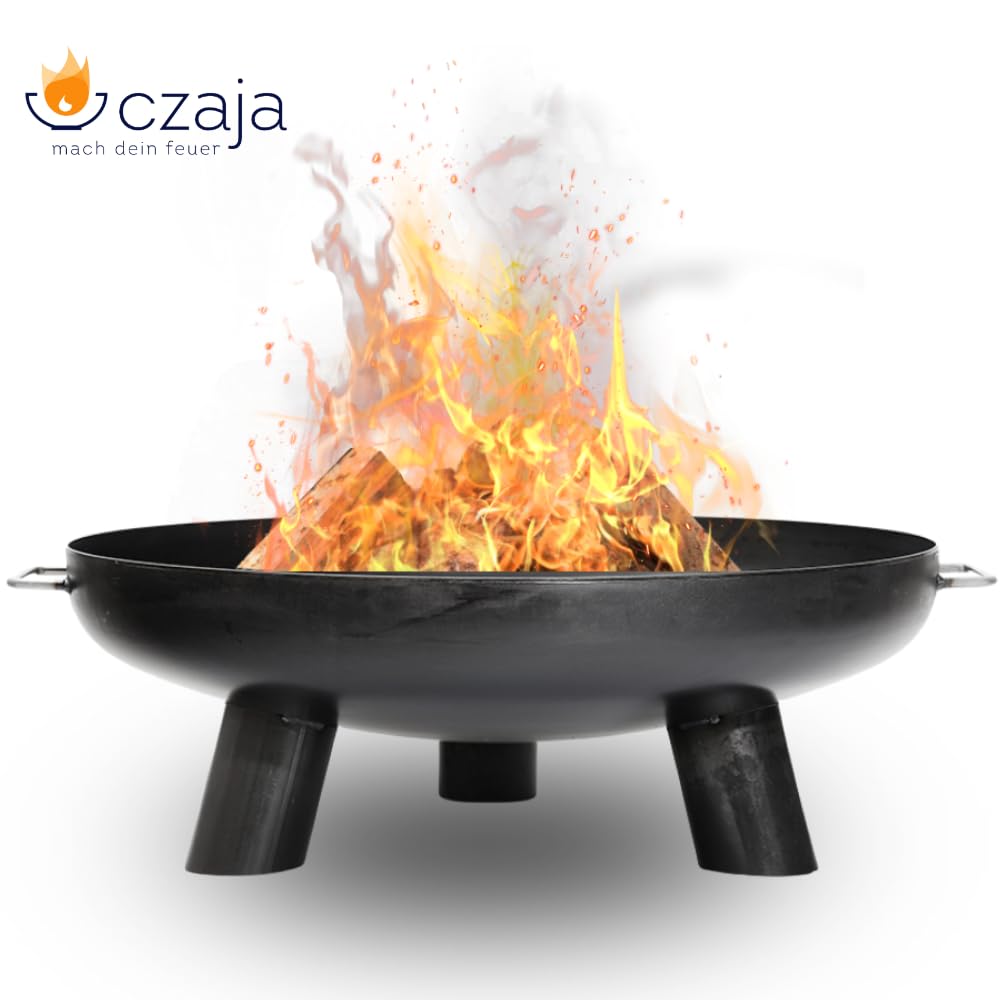 Czaja® Feuerschale mit Deckel 80 cm Coburg | Feuerschale für den Garten mit Deckel | Feuerstelle mit Abdeckung