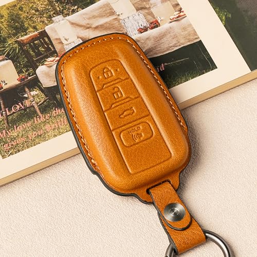 Image of for Toyota Key fob Cover Leather car Key case Avalon Camry TRD Corolla Highlander Prius Prime RAV4 Prime CHR Accessories