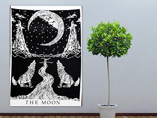 Worldwideretailers Indian Wall Decor Hippie Tapestries Bohemian Mandala Tapestry Wall Hanging Throw White The Moon Wall Tapestry