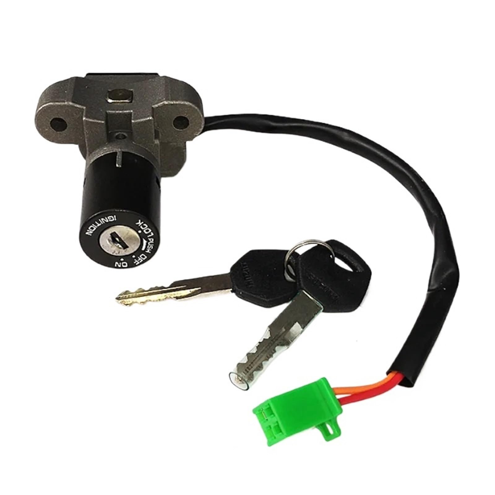 Cerradura de motocicleta Compatible con Suzuki Haojue EN125-2 EN125-2A interruptor de bloqueo de ignición de motocicleta llave tapa de tanque de combustible Interruptor de Encendido