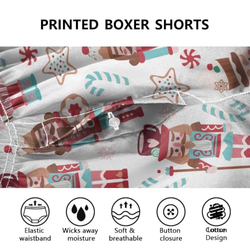 Image of Men's Boxer Shorts Cotton Loose Underwear with Button Fly