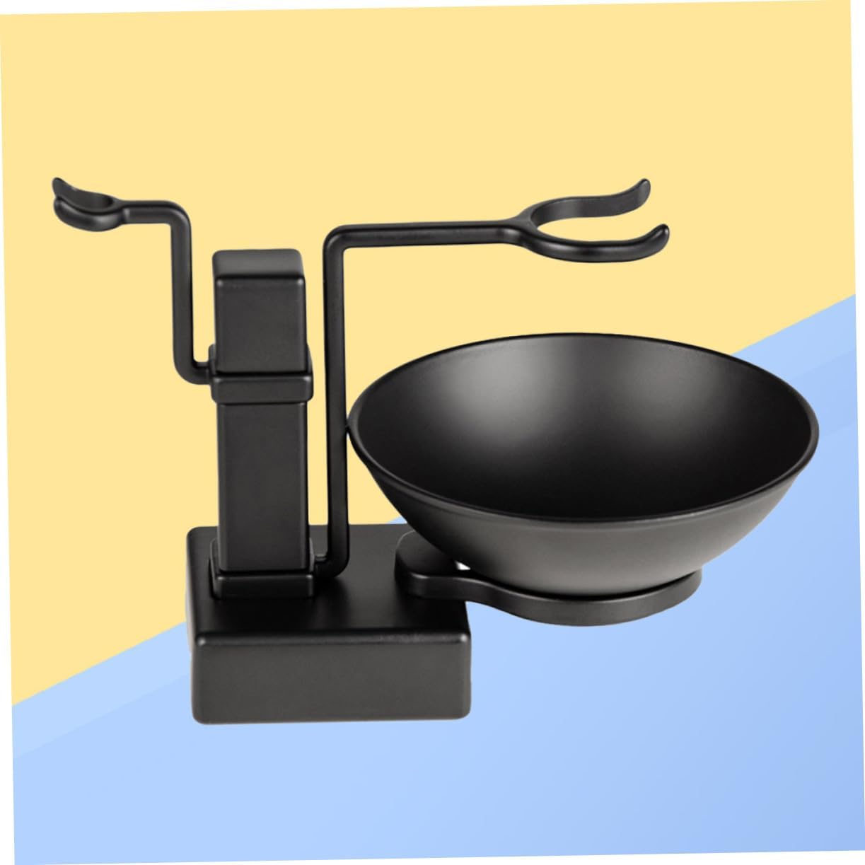 2pcs Rustless Metal Shaving Brush Stand Shaving Razor Rack Bowl Shave Brush and Bowl Set