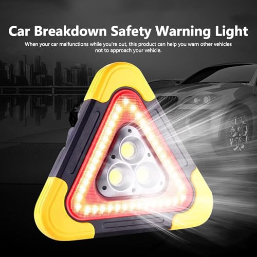 Luz triangular solar multifuncional reflectante y plegable para reparación de automóviles 2