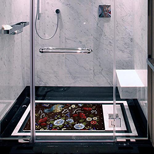 Tapis de bain antidérapant 39x70 cm avec ventouses et perforations