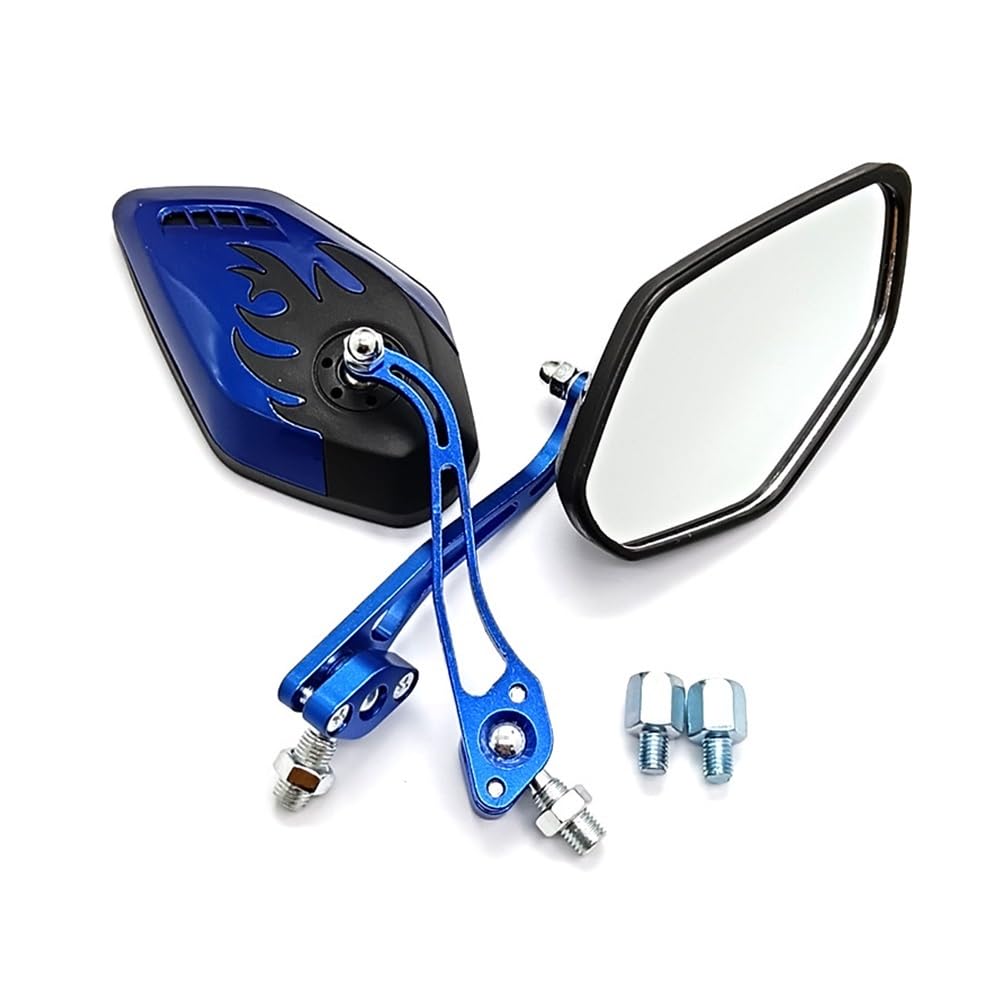 Espejos retrovisores de 8mm y 10mm universales para moto Honda CB500X NC700X azul