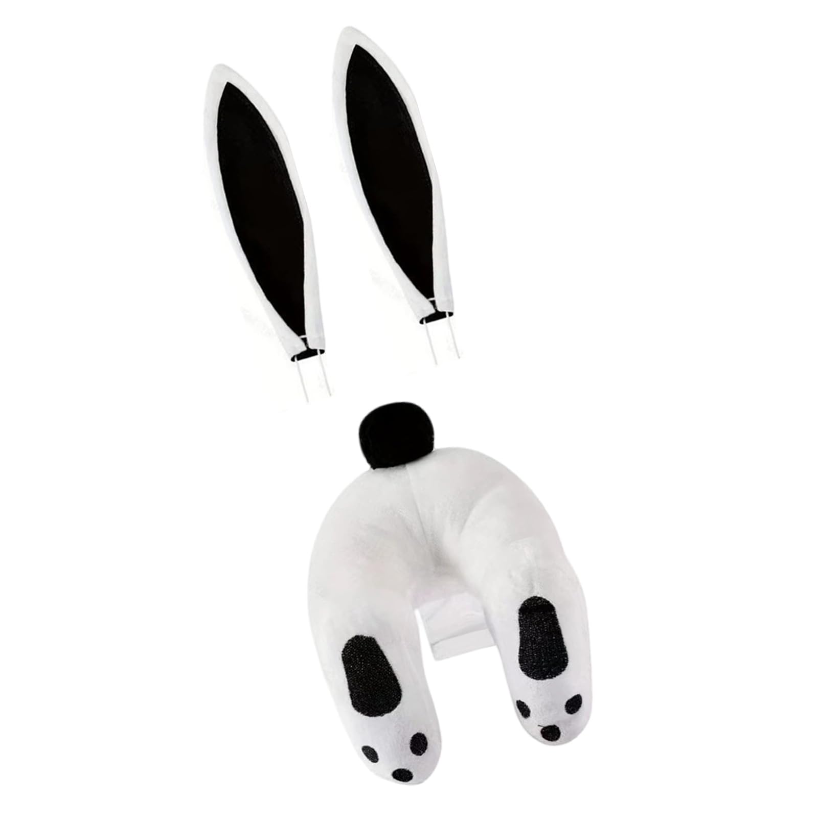 Elnwnnkc Black Easter Rabbits Doll Butt And Ears Wreath Attachment Door Hanger Hanging Ornament For Family Decoration Rabbits Butt And Ears Plush Hanging Decoration