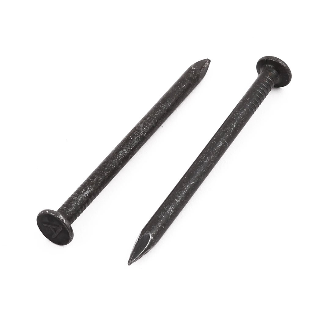 Aexit 2.5-inch Length Fastener Carbon Steel Point Tip Wall Cement Nail Black 50pcs Model:76as242qo321