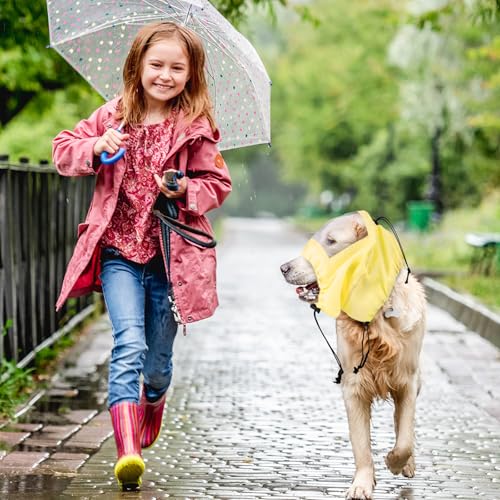 Image of Adjustable Dog Ear Protection for Swimming & Bathing - Waterproof Dog Ear Covers & Headband - Yellow