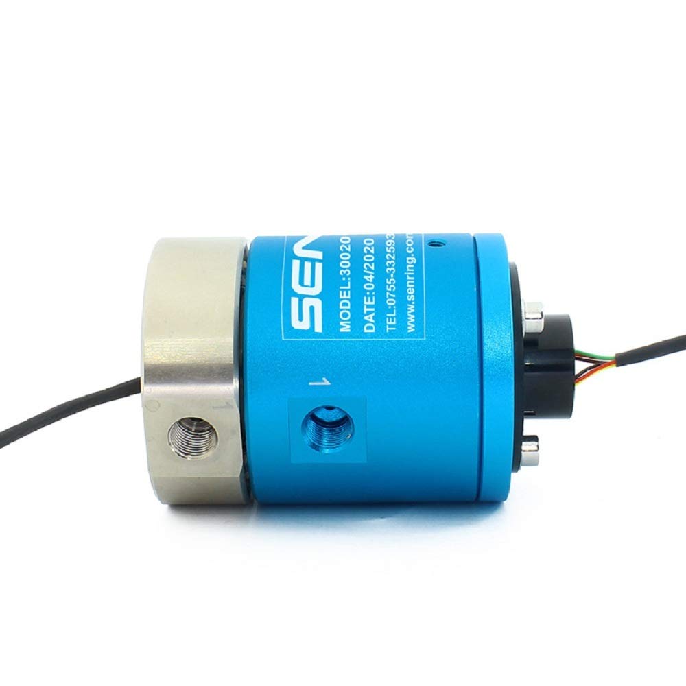 Factory Outlets OD 56mm 2 Passages Pneumatic Rotary Union with Electic Slip Ring 6 wires 2A (2 passage and 6 wires)