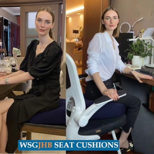 Image of WSGJHB Large Seat Cushion, Extra Thick Booster Seat Cushions Long Sitting | Office Chair Cushion Long Sitting Office Workers, Car Drivers, Relieves Back Pain, Breathable, Anti-Slip, 20x20x6 inchs