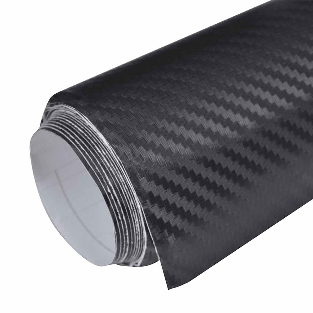Mangloder - Pellicola autoadesiva per auto, 2 pezzi, effetto fibra di carbonio 3D, 100 x 150 cm, pellicola autoadesiva in vinile per auto, tuning, protezione della vernice, colore nero