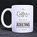 Produktbild Coffee Because Adulting Is Hard Coffee Mug Ceramic White Mugs 11 Ounce