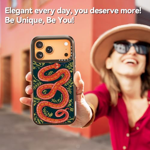 Coque iPhone 17 Pro MagSafe antichoc 2m Rosarnnah serpent gothique - 7