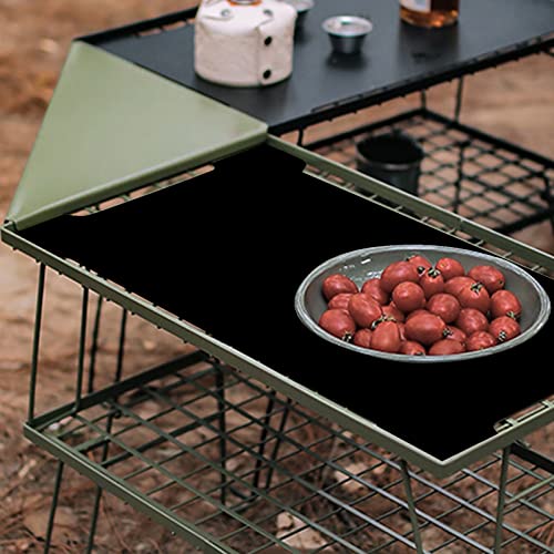 Placa de Mesa de Exterior | Placa de Tampo de Mesa de Balcão de Aço Duro para Campismo,Cobertura de
