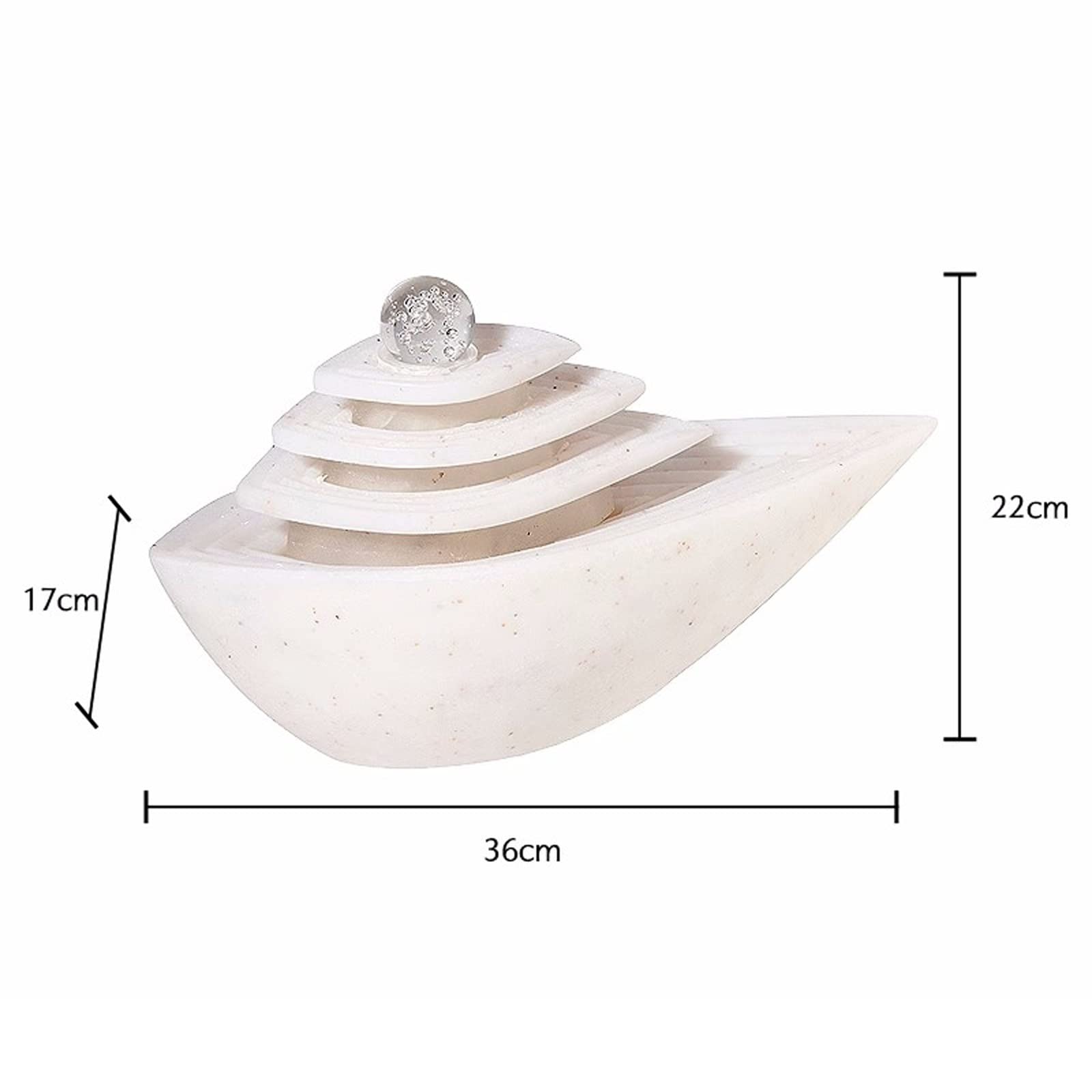 Fuente de Mesa para Interiores, Fuente de Agua de Mesa con Luces LED, Fuente de Mesa de relajación con Bola rodante, Cascada Zen, Centro de Mesa de decoración para el hogar, pequeñ,