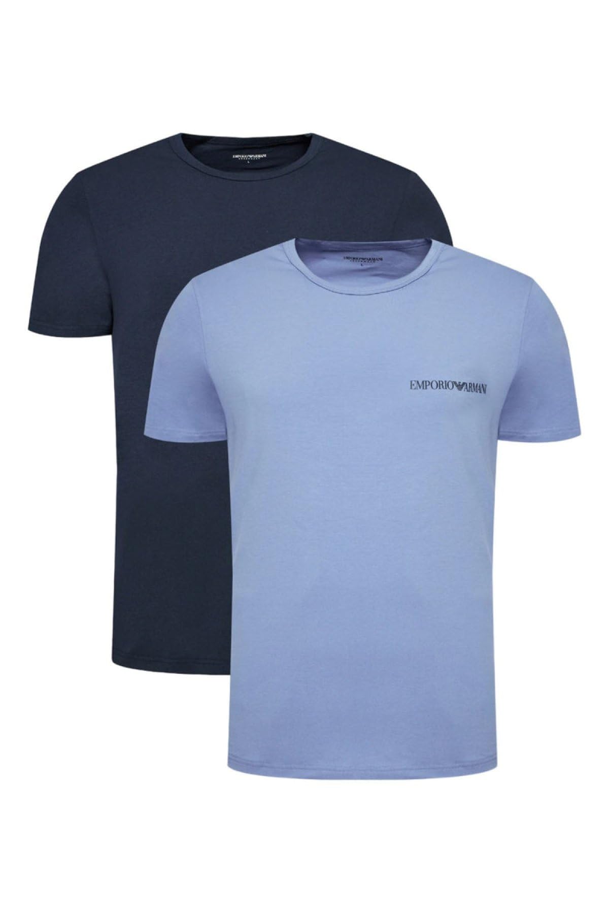 Emporio Armani Men's Navy/Light Blue T-Shirt, Xl