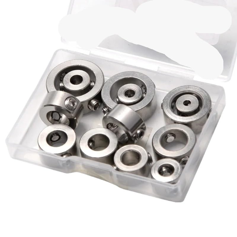 Juego de collarines de tope for brocas de carpintería de 3 mm a 16 mm, anillo de tope de profundidad de broca de acero inoxidable(12pcs)