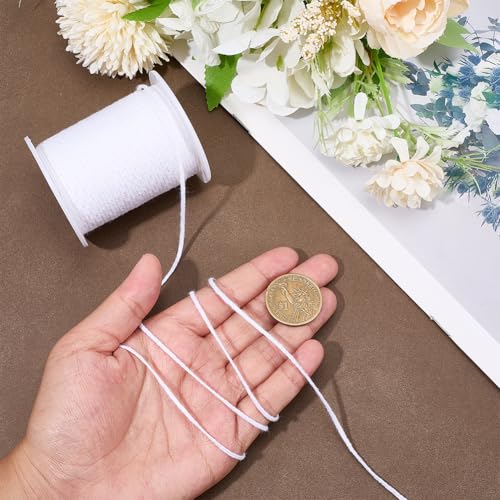 Mecha de algodón en rollo 61 m x 2 mm blanca para velas miniatura 3