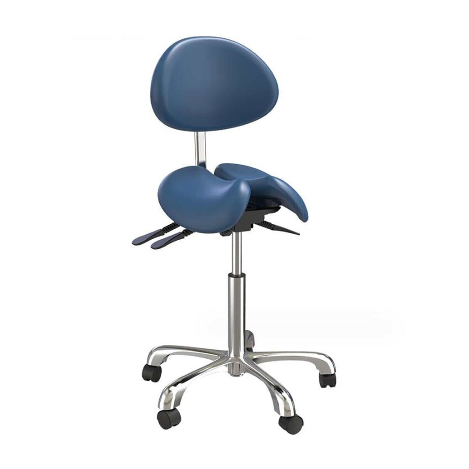 METTEOR Saddle Stool Split Style Seat Chair Stool with Backrest Saddle Chairs for Hospital Laboratory Office Home (D)
