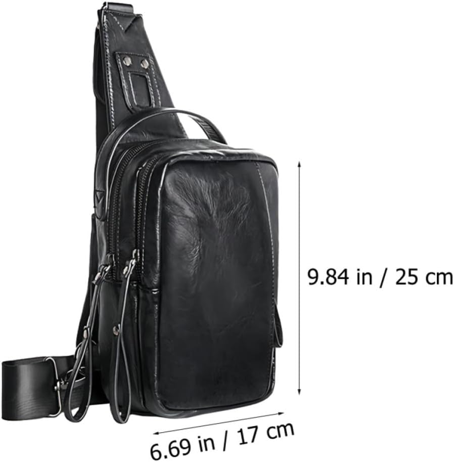Beavorty Men's Lightweight Pu Crossbody Bag Stylish Classic Design Comfortable Shoulder Sling Bag for Outdoor Everyday Wear Travel Use