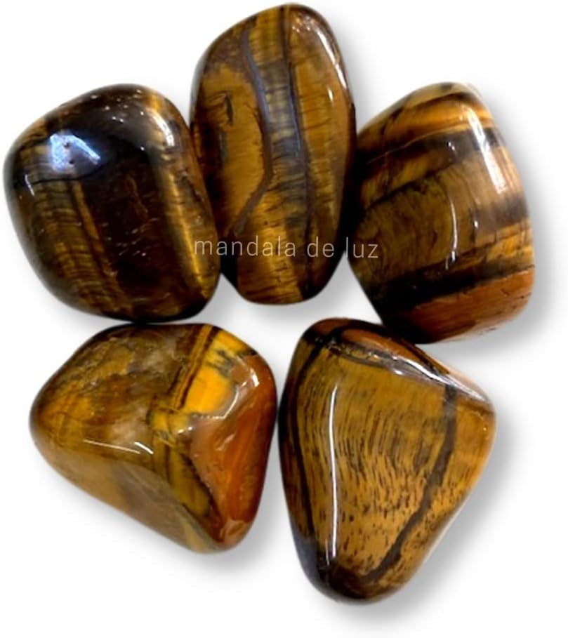 Kit de Olho de Tigre Rolado Natural Pedras e Cristais Naturais G 100g