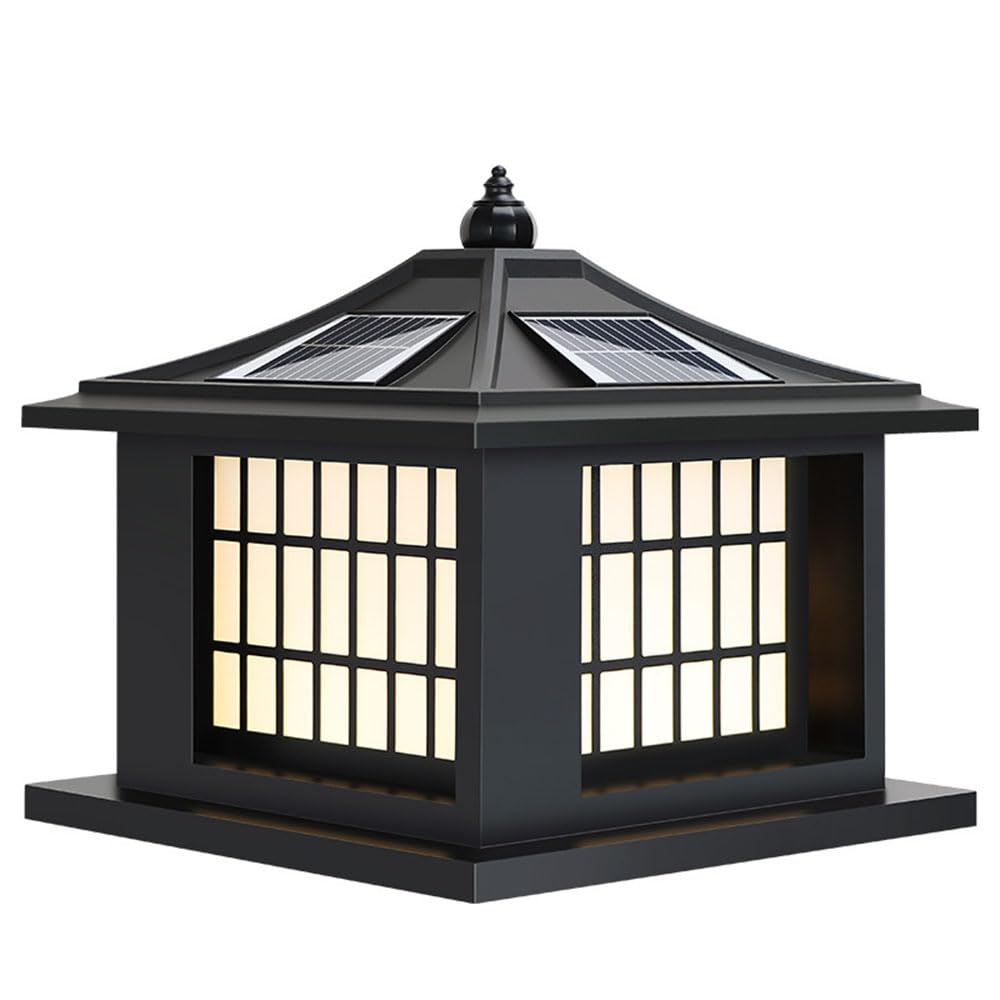 Lampe Solaire Sur Colonne Pour Patio Lampe De Portail De Jardin De Villa Lampe De Poteau Étanche IP54 (1 Unité) Lampe D'extérieur Pour Quai De Ferme Pour Cour, Porche, Rue