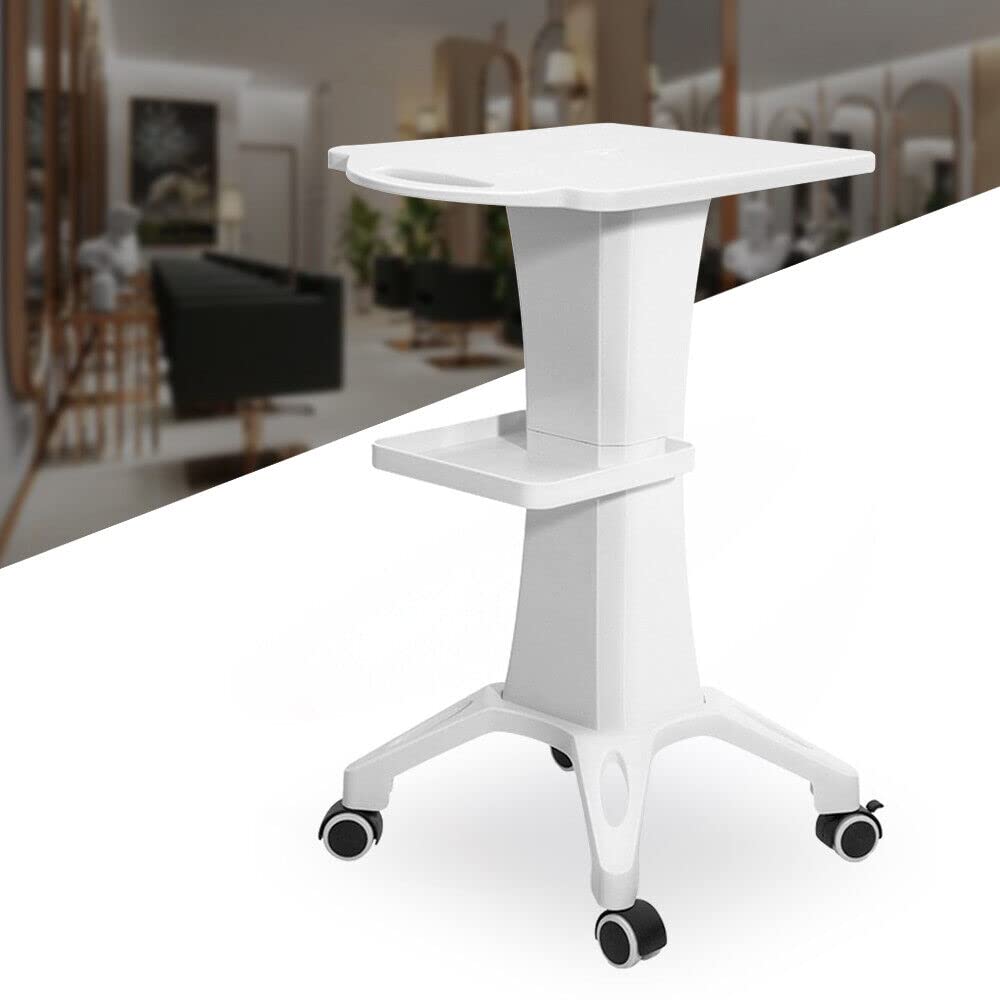 SHZICMY Kosmetikwagen 2-Lagiges ABS Salonwagen Tragbar Beauty Salon Trolley mit Rollen
