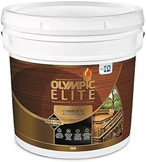 Olympic Elite Advanced Solid Color Stain and Sealant in One Advanced 3-Gallons 80301 White Base 1