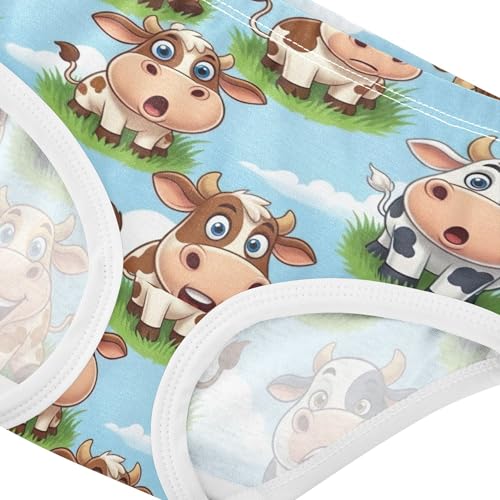 Cartoon Cows Grass Blue Sky Toddler Girls Underwear 2t Cotton Cute Panties Girl Artistic Briefs Underpants4