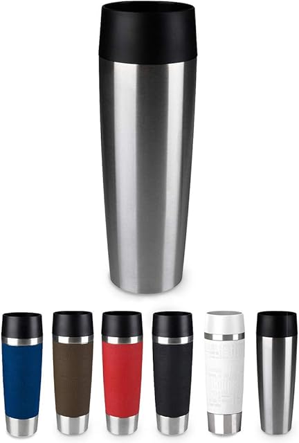 Emsa Kubek Termiczny, Stal Nierdzewna, Czarny/Srebrny, 500 ml