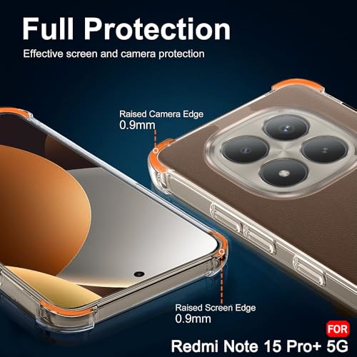Image of TheGiftKart Crystal Clear Back Cover Case for Mi Redmi Note 15 Pro Plus 5G | Shockproof Soft TPU Case | Cushioned Edges for Ultimate Protection Back Cover Case (TPU, Transparent)
