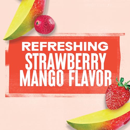Image of Ocean Spray ZERO Sugar Strawberry Mango Juice Drink, Strawberry Mango Juice Drink Sweetened with Stevia, 10 Fl Oz Bottle, 6 Count (Pack of 2)