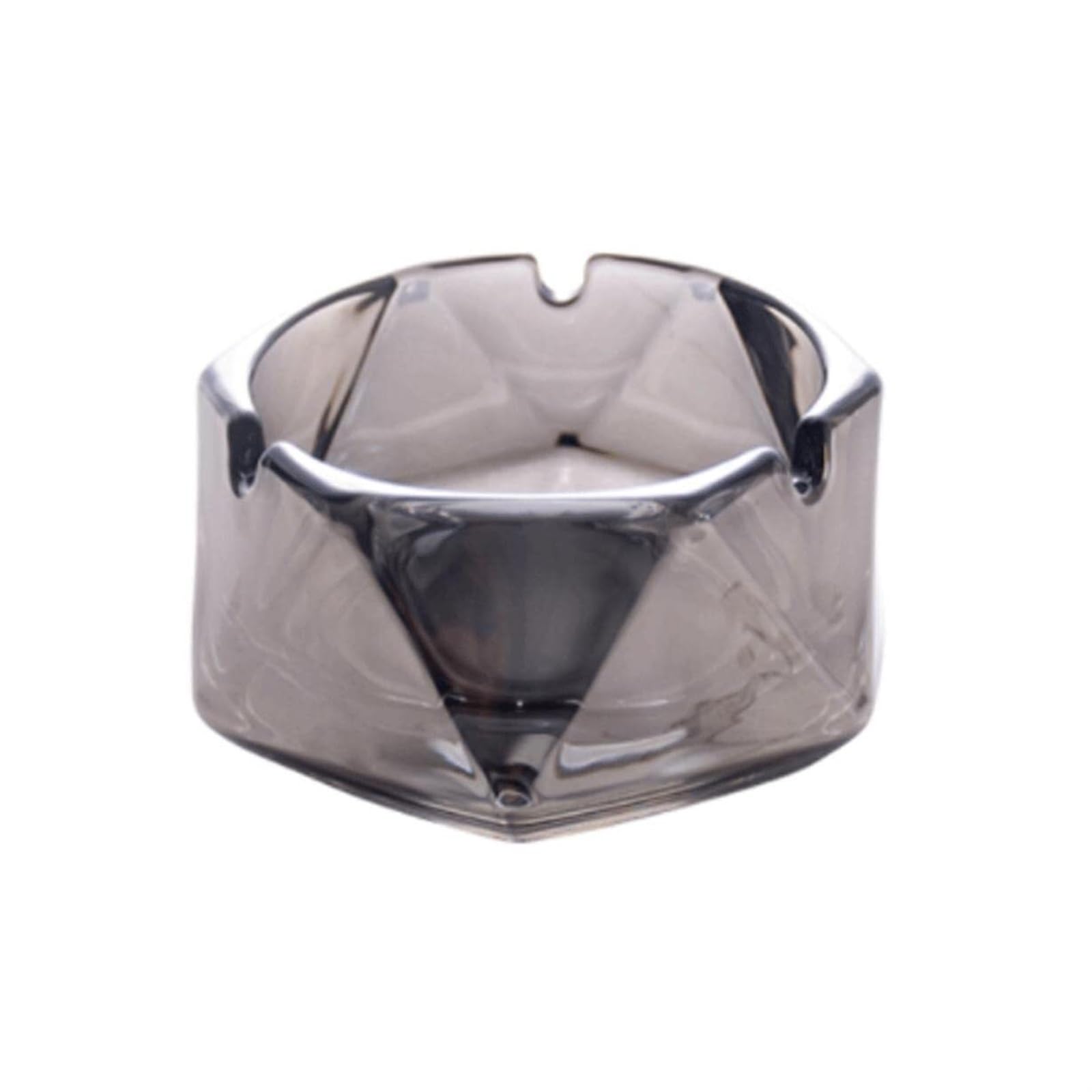 Popielniczki ze szkła przezroczystego, Glass Ashtray With Three Slots Multicolor 12x5.5cm For Indoor Outdoor Use(G)