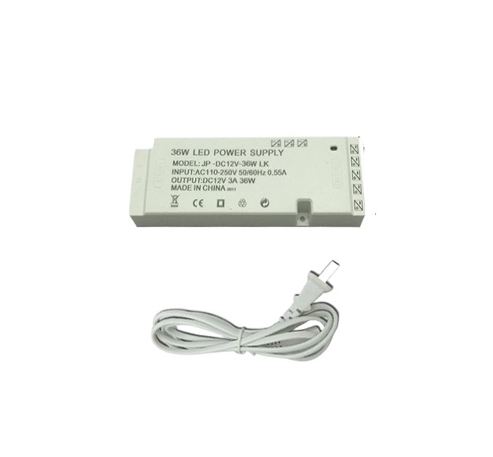 Alimentation 12V/24V 36W pour éclairage LED d'armoire et penderie