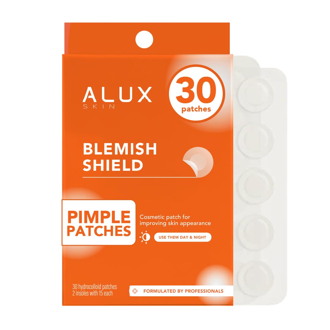 ALUX Skin Pimple Patches for Face 30 Unit Hydrocolloid Skin Care Acne Patches Safe for Sensitive Skin Use