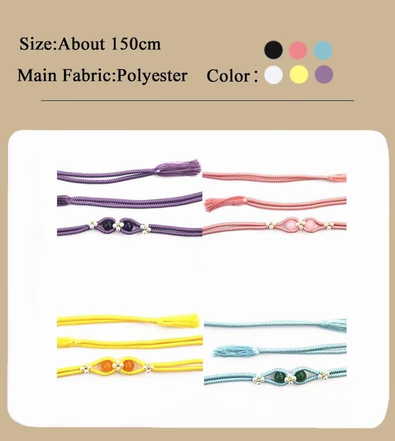 Women Japanese Decorative Waist Belt With Tassel Tie Waistband Rope for Traditional Yukata and Kimono Accessories3