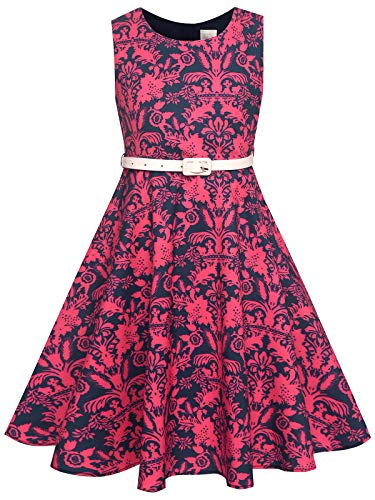BONNY BILLY Mädchen Kleider Vintage Blumen Festlich Hochzeit Sommer Kinder...