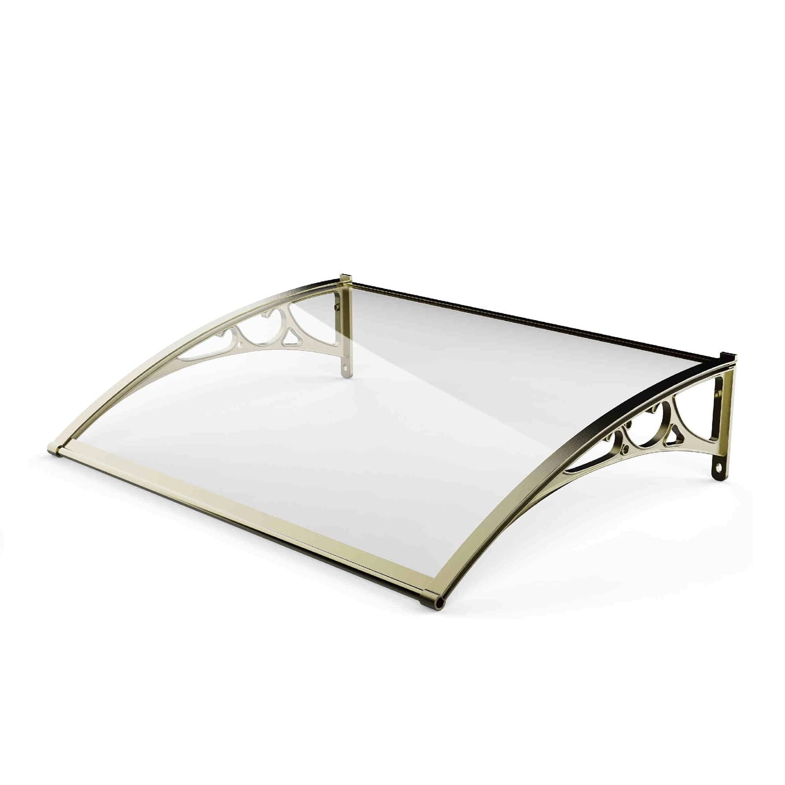 LWJSOCP Veranda Awning Canopy for Polycarbonate & Aluminum Outdoor Door Shelter 100x120cm (31.5x47.2in) Weatherproof Patio Cover Entryway Protection