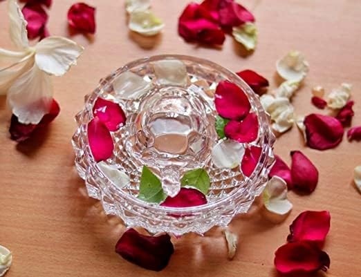 Vastu Feng Shui Crystal Turtle With Plate for Good Luck and Wealth Creation - Glass Tortoise