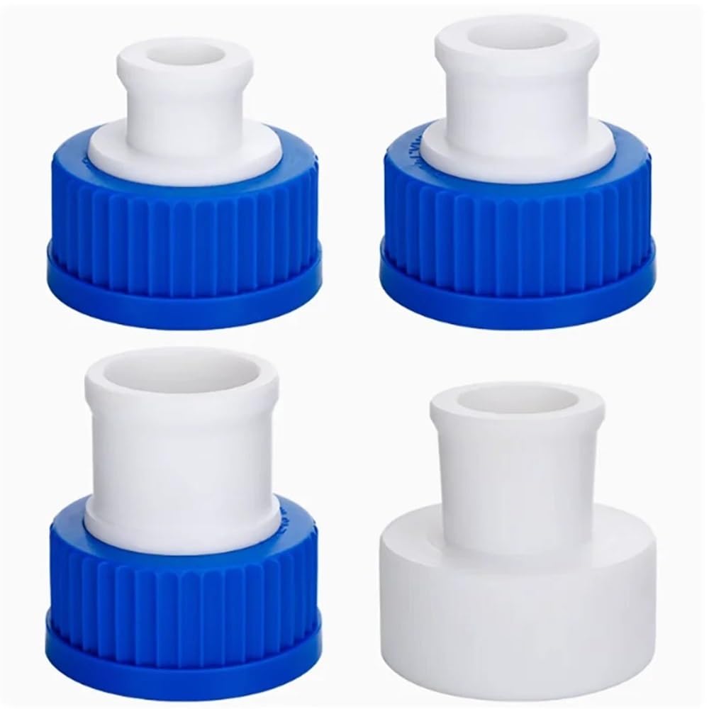 Équipements et fournitures de laboratoire Adaptateur GL45, port à vis standard 14/19/24/29, bouchon bleu, adaptateur for bouteille, matériau épaissi