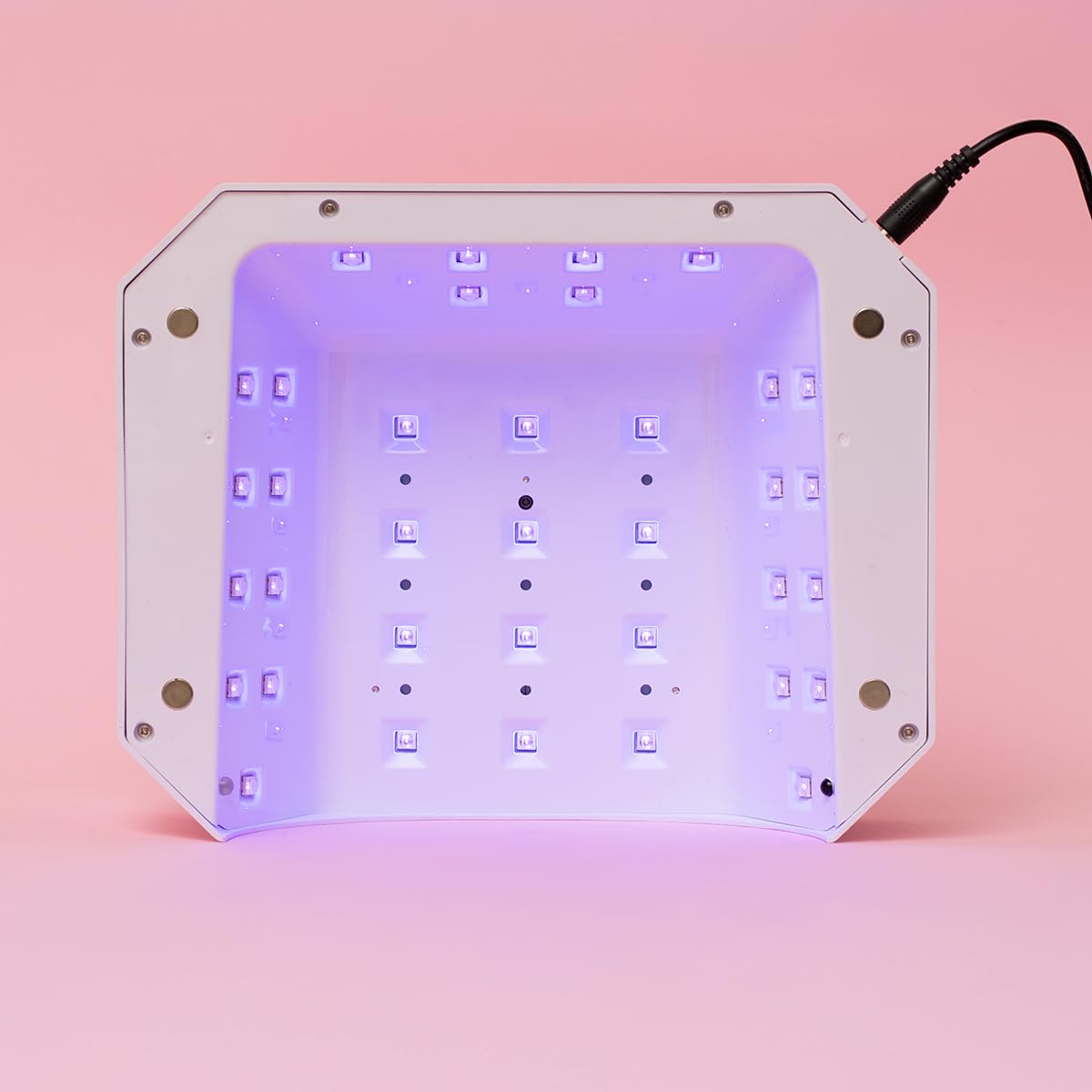 Semilac Lámpara UV LED profesional de 48/24 W para uñas de gel. Secador de uñas con 4 tiempos de curado, pantalla digital, base desmontable para fácil manicura y pedicura. Sensor de movimiento.