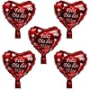 Kit 10 Balões Coração Vermelho 10" (25cm) com Estampa Feliz Dia das Mães Decoração para Festas, Homenagens e Surpresas Especiais