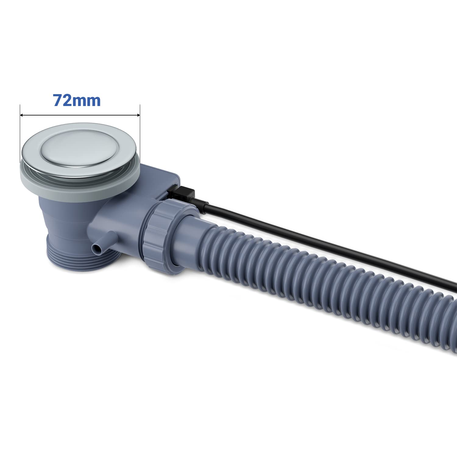 AQUADE Juego de desagüe para desagüe de lavabo y lavabo, con desbordamiento, desagüe y desagüe
