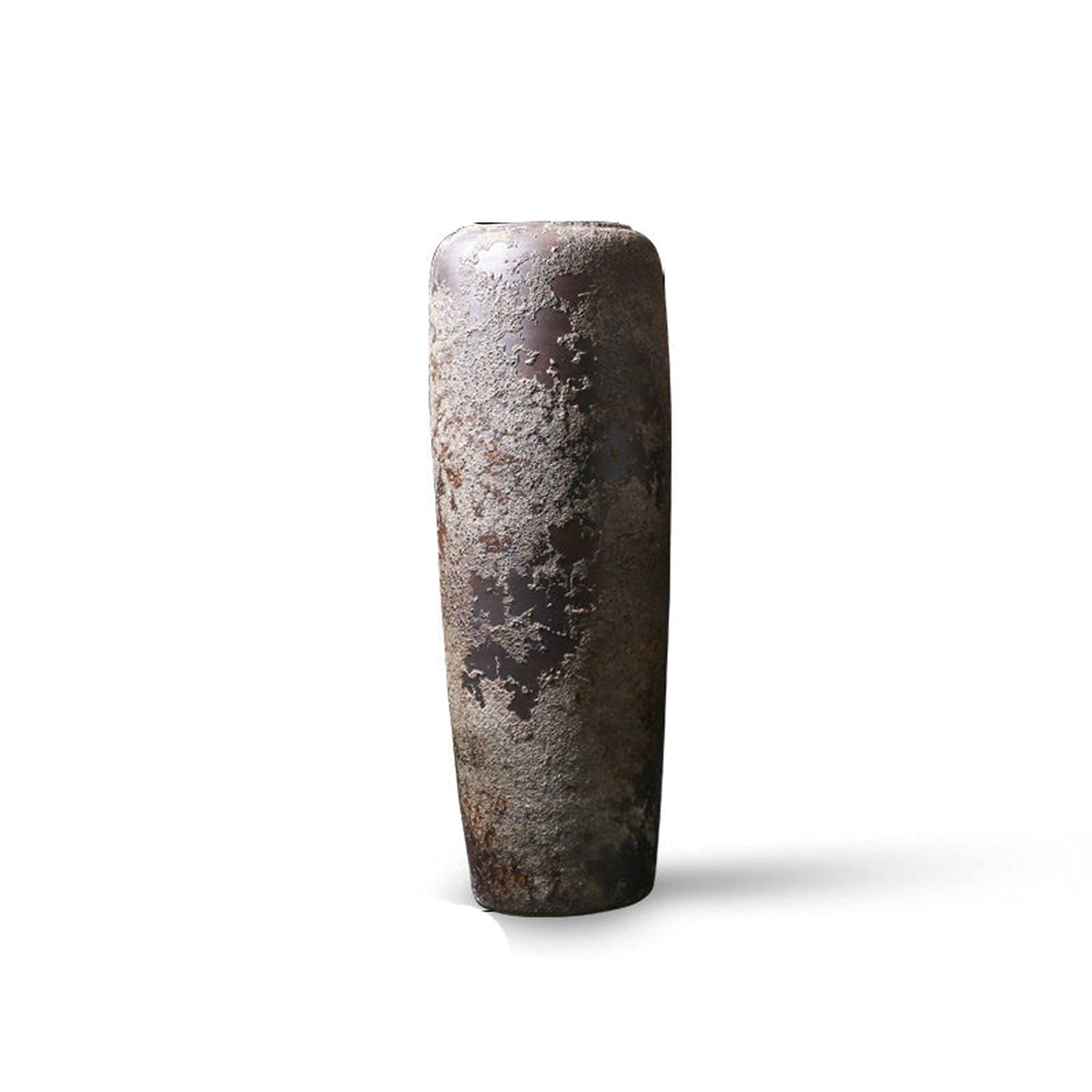 asdchZen Indoor Gardening Large Vintage Vase, Floor-Standing Ceramic Vase Hotel Villa Corner Floor Decoration Vase,26 * 76CM