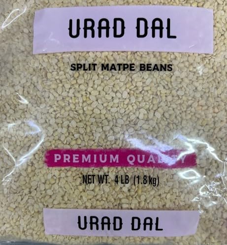 Premium Quality Dal Variety Pack, Split Pigeon Peas, Split Chickpeas, Split Red Lentils, Split Matpe Beans, 4 lbs Each