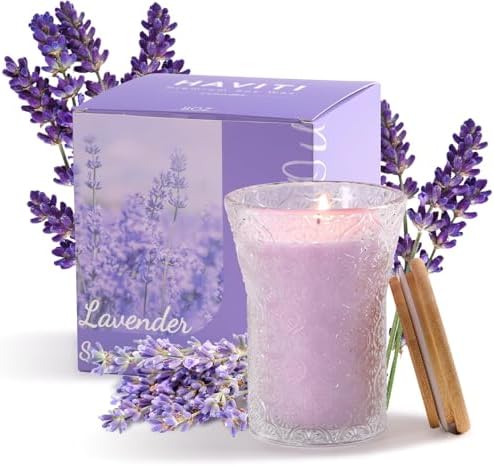 Lavender Candle, 8 OZ Scented Candles Soy Jars Candles for Women ...